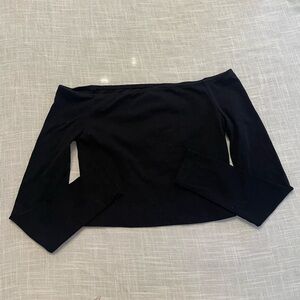 Black long sleeve off the shoulder top